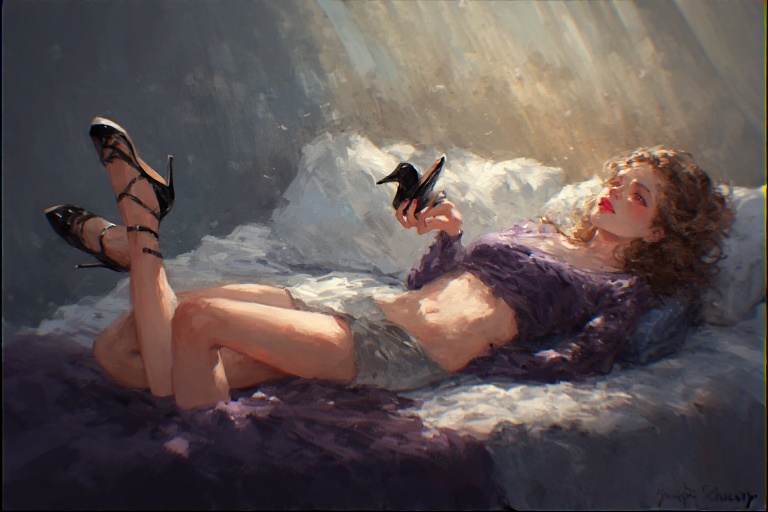 blackheels-in-bed