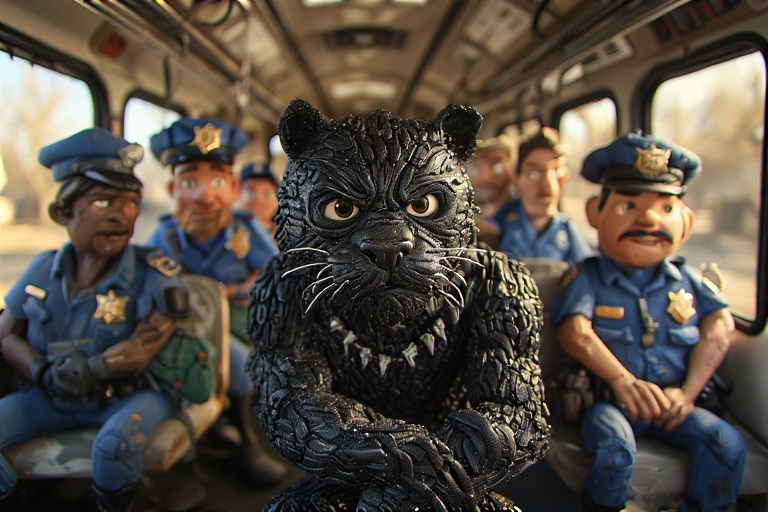 blackpanther-in-bus